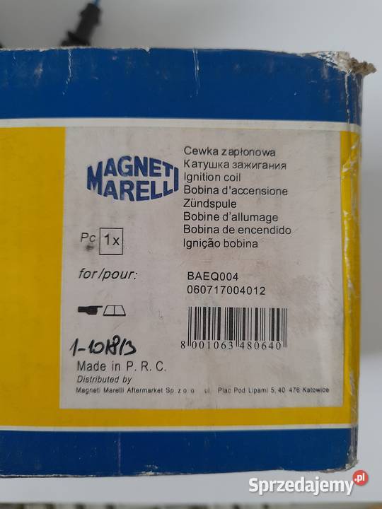 Cewka zapłonowa bez modułu Magneti Marelli Audi osobowe Mircze