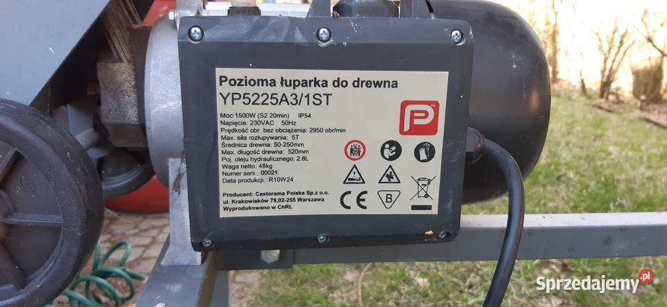 Pozioma łuparka do drewna 1500W na stojaku Dom i Ogród łódzkie