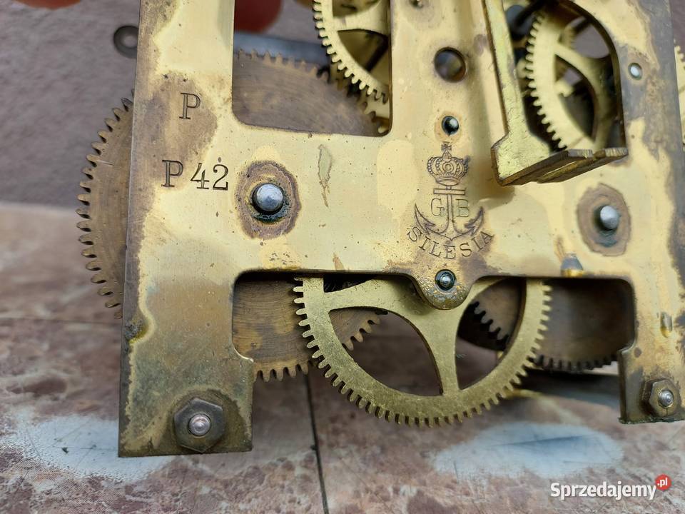 804 Mechanizm starego zegara ściennego GB P42 Tczew sprzedam