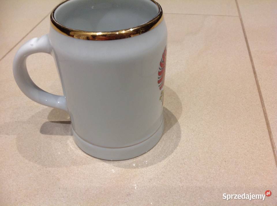 Kufel z Orłem Porcelana LILIEN STARY Sygnowany Nowa Sól