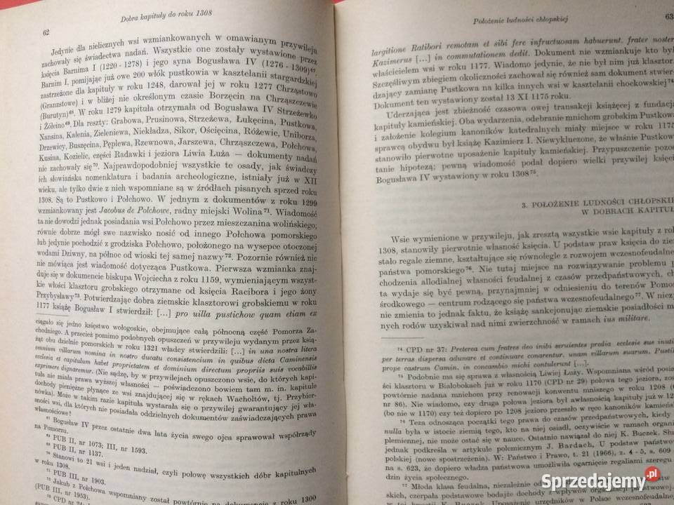 3163 Dobra Kapituły Kamieńskiej Do Połowy XV Szczecin