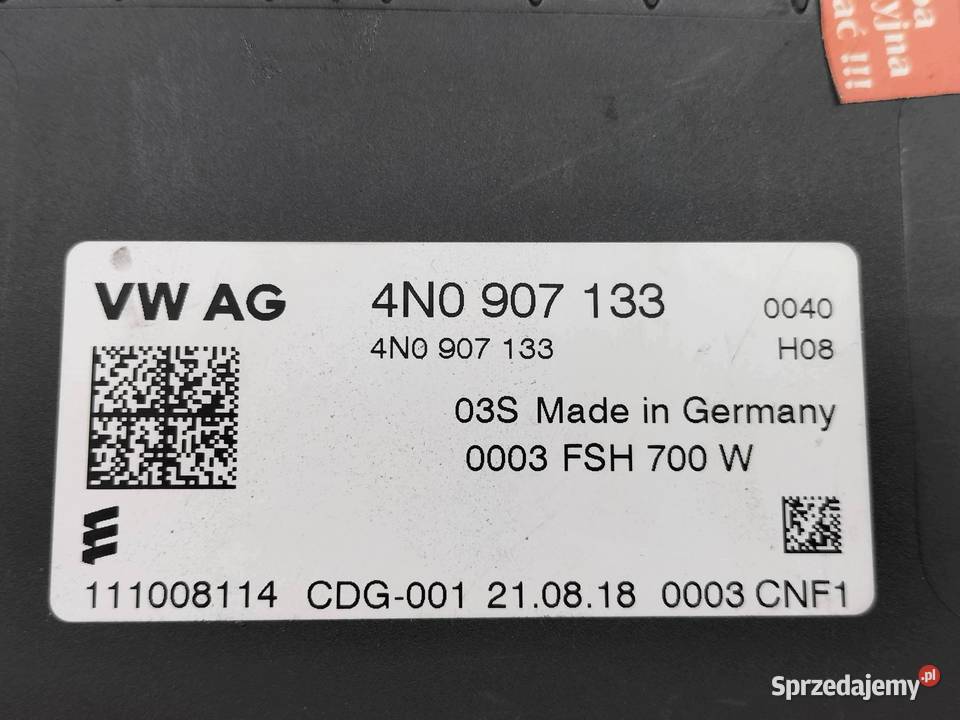MODUŁ 4N0907133 OGRZEWANIA SZYBY PRZÓD Audi A7
