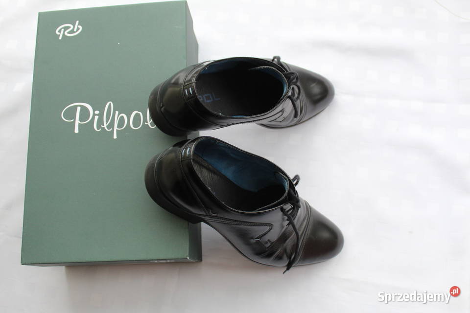 Półbuty Męskie 41 Czarny Skórzane Do Garnituru śląskie