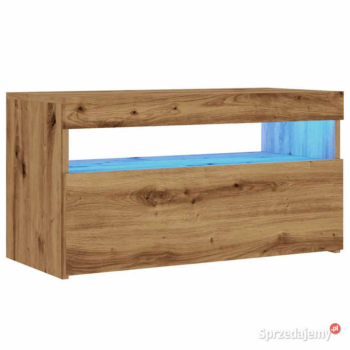 Szafka pod TV z oświetleniem LED dąb artisan mazowieckie Warszawa