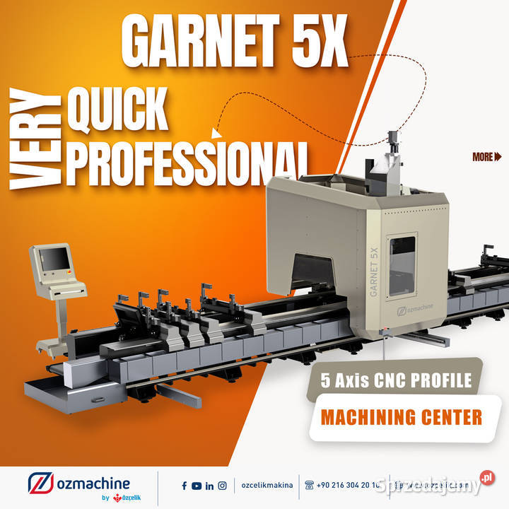 Centrum obróbcze GARNET 5X 5 osi wrzeciono 11kW kujawsko-pomorskie
