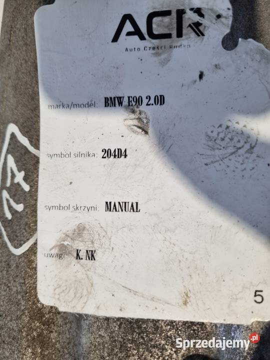 SKRZYNIA BIEGÓW BMW E87 E90 20 D M47 manualna osobowe Chełm