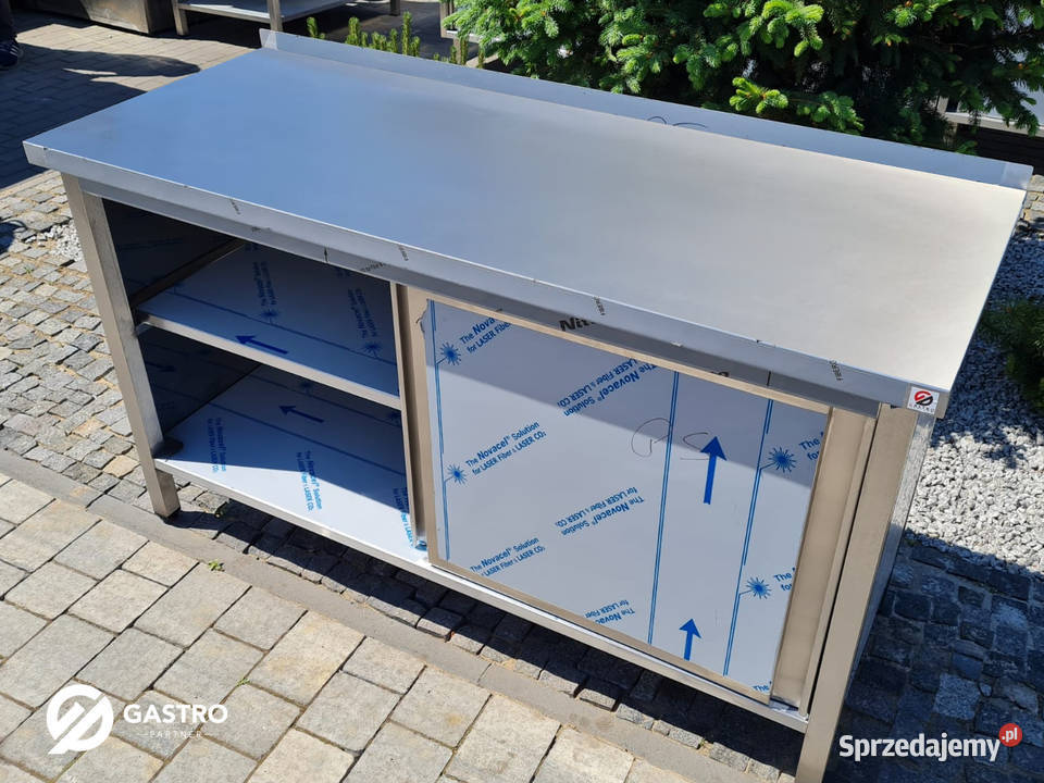 Stół nierdzewny z dwoma półkami 200x70x85 Meble Ostrów Wielkopolski