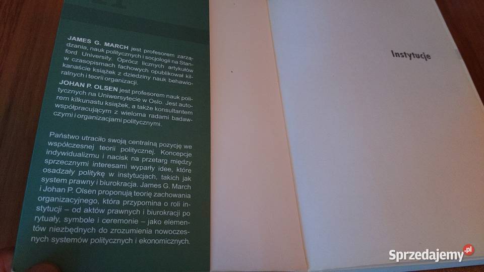 Instytucje organizacyjne podstawy polityki James Gdańsk