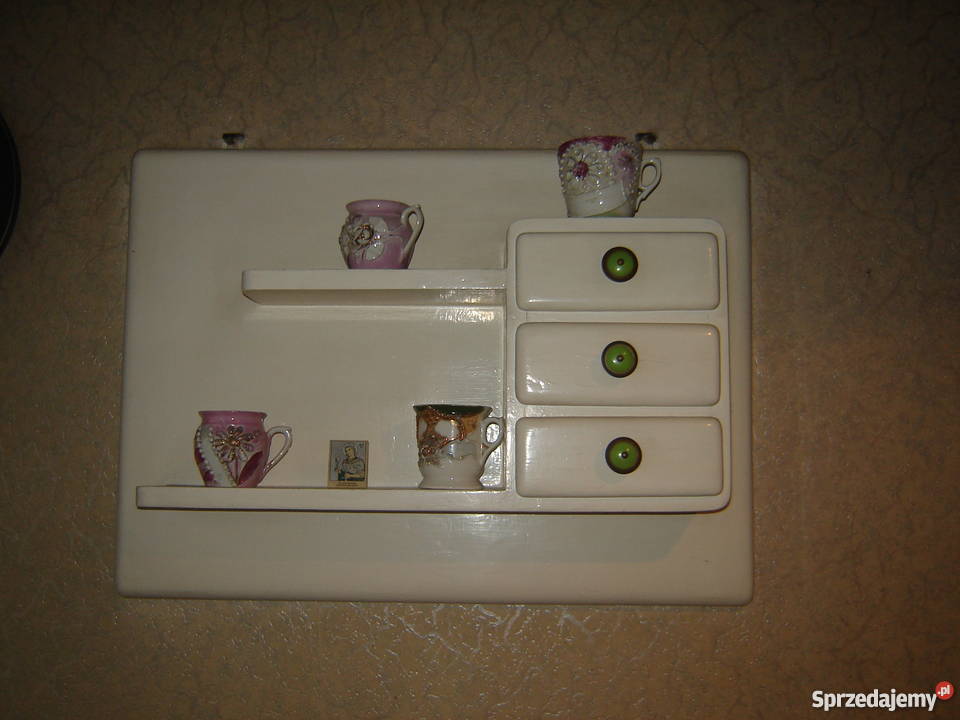 Kredens kuchenny z szafkami lata 50 te biały Meble Bytom