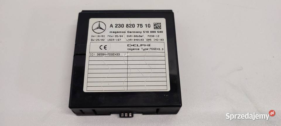 MERCEDES SL R230 MODUŁ STEROWNIK ALARMU Komputery