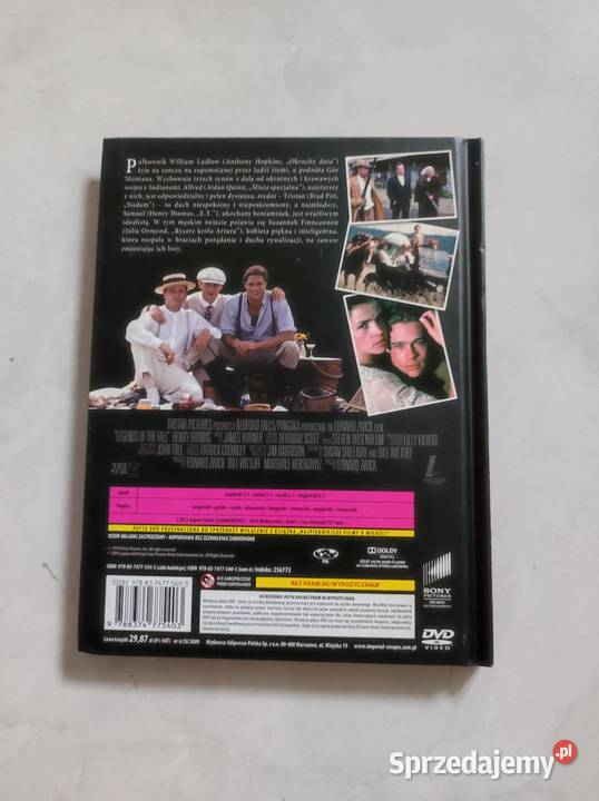 Wichry namiętności Brad Pitt DVD film Anthony Kielce