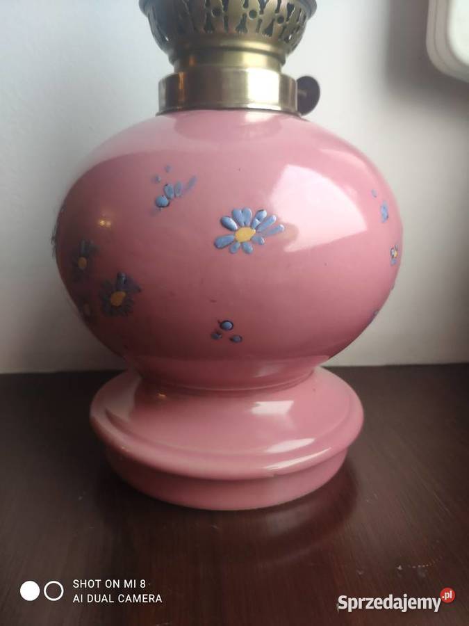 Stara francuska porcelanowa lampa naftowa 53 sprzedam