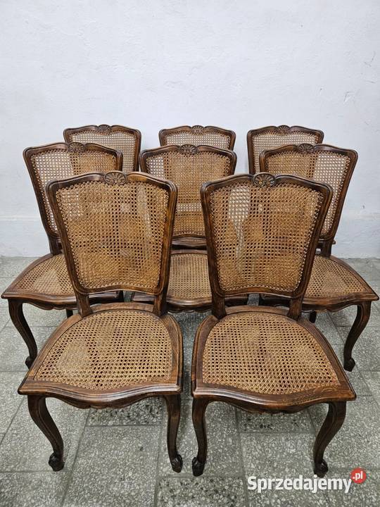 Piękne francuskie krzesła ludwikowskie Komplet 8 Nowy Sącz