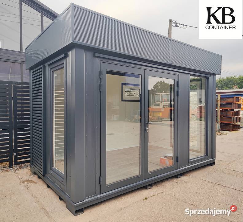 Kontener biurowy Małe przeszklone biuro 40 x 25 Biuro sprzedam
