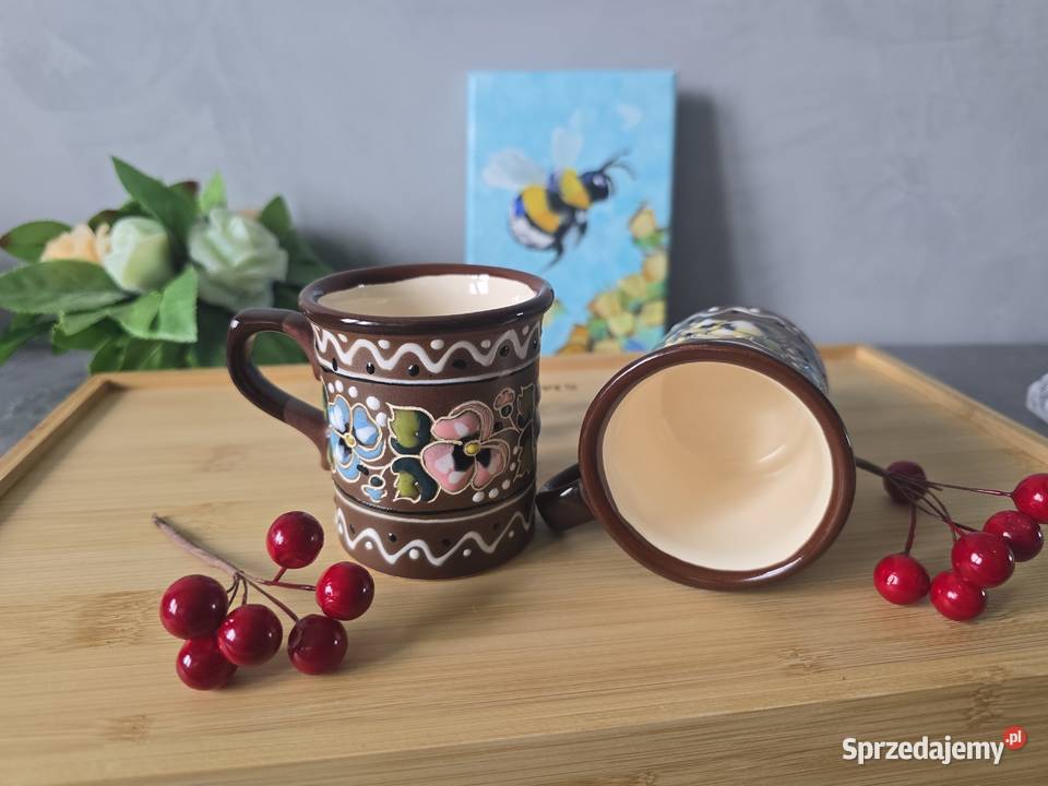 Zestaw 2 małych kubków 150ml handmade Bydgoszcz sprzedam