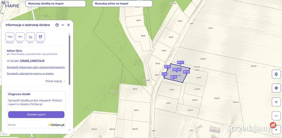 Dwie działki z warunkami zabudowy w Górze 1461m2 Góra