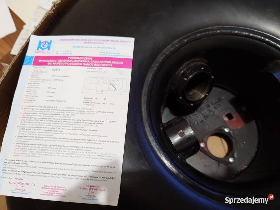 Butla samochodowa LPG 47l osobowe Tomaszów Mazowiecki