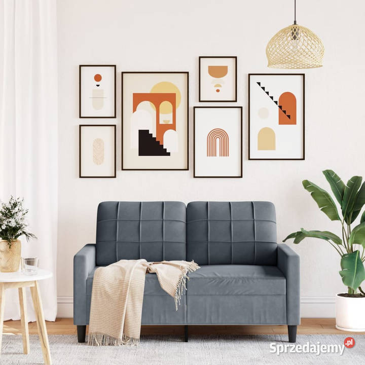Sofa 2osobowa ciemnoszary 120 tapicerowana Warszawa sprzedam