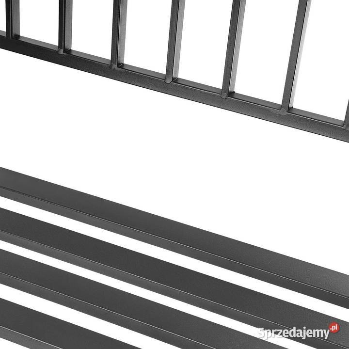 Metalowa ławka ogrodowa z oparciem parkowa taras wielkopolskie