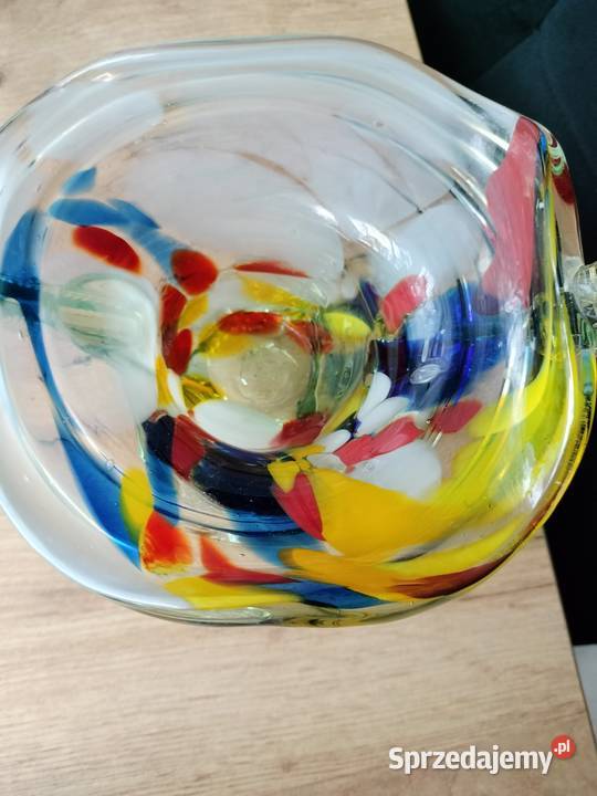 Duży koszyk kolorowy prl Porcelana i szkło Choszczno sprzedam