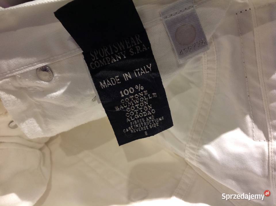 Białe Spodnie Jeans Męskie STONE ISLAND 33 NOWE Nowa Sól sprzedam