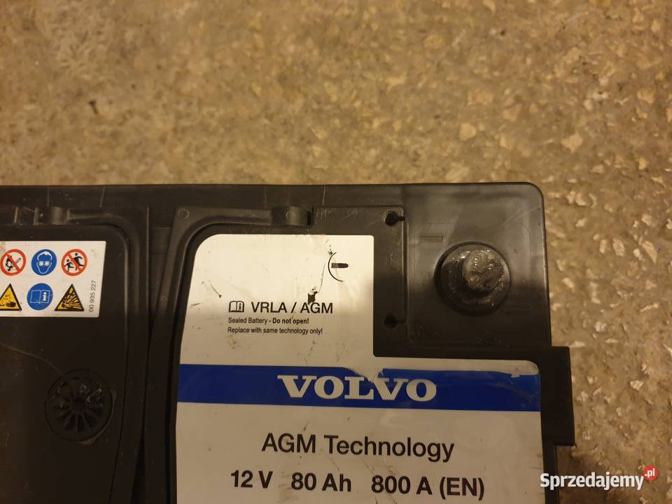 Akumulator AGM 12V80Ah 800A Oryginał Volvo mazowieckie