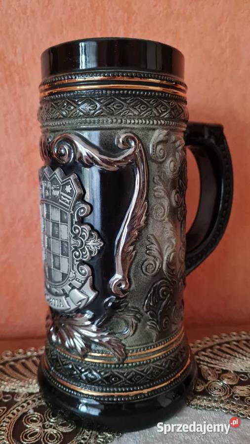Unikatowy kufel ceramiczny Herb Chorwacji Styl Cieszyn