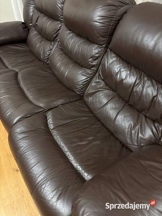 Komplet wypoczynkowy skóra sofa 32 Łódź