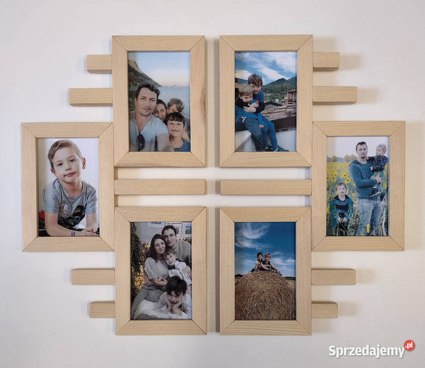 Drewniana Multirama Ramka Na 6 Zdjęć 10x15 Warszawa sprzedam
