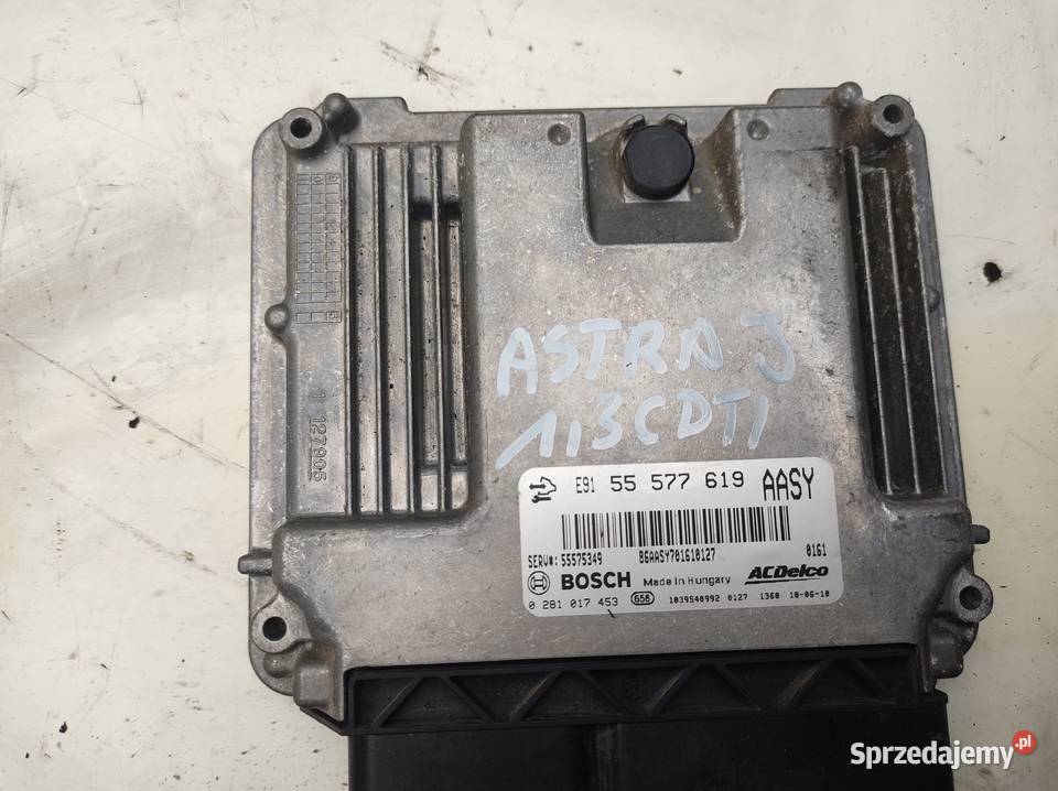 OPEL ASTRA J 13 CDTI komputer 0281017453 Kielce