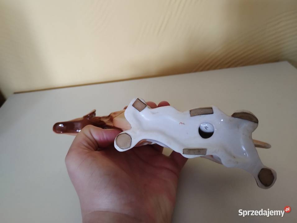PRL figurka psa porcelana Łomonosow seter łódzkie Łódź