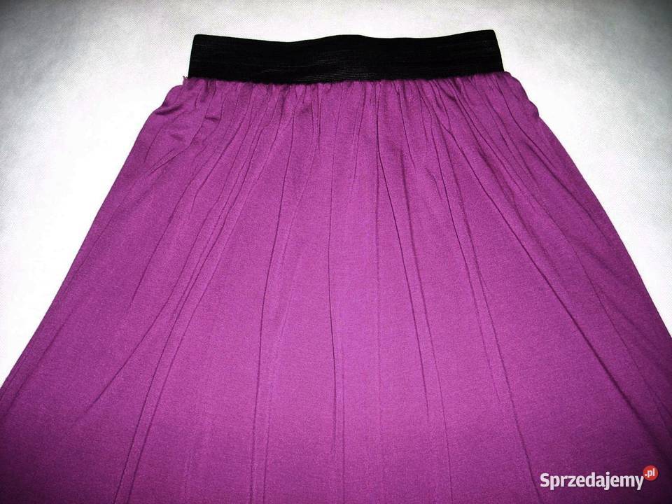 Wrzosowa lejąca spódnica wiskoza 34 36 Nowy Sącz