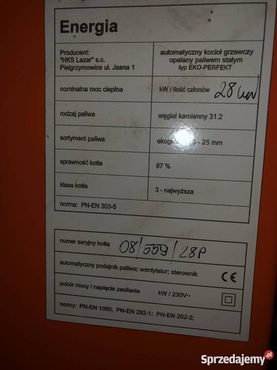 Lazar piec na eko groszek i inne EKOPerfekt 28 Jastrzębie-Zdrój