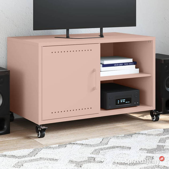 Szafka RTV różowa 68x39x435 stal WM846669 RTV Warszawa