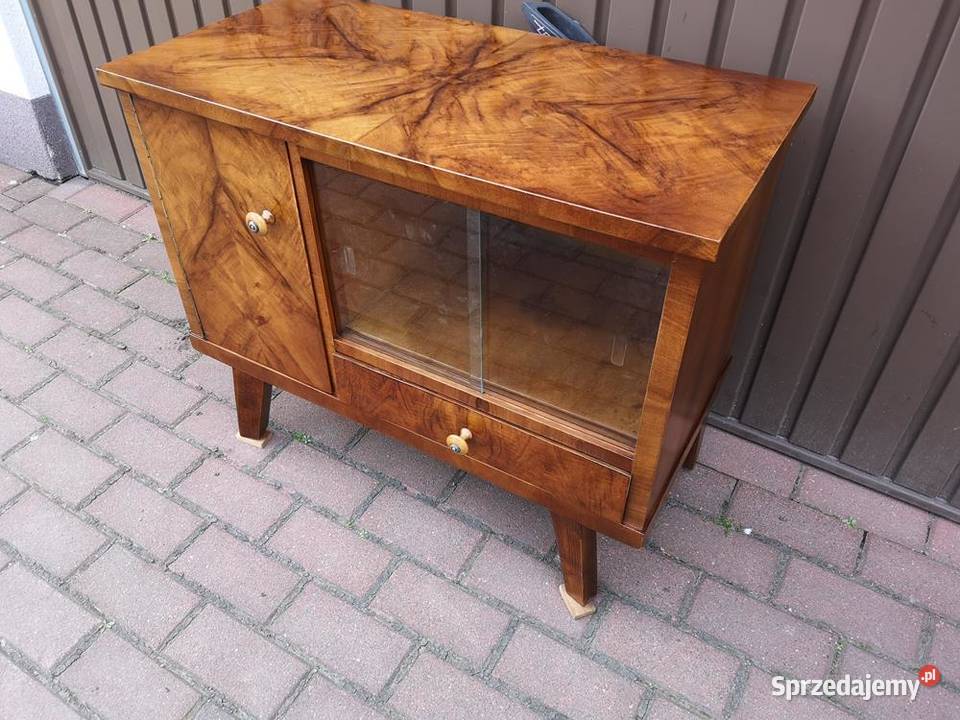 Komoda Szafka Stolik ARTDECO PRL Orzech Stary Meble wielkopolskie Swarzędz