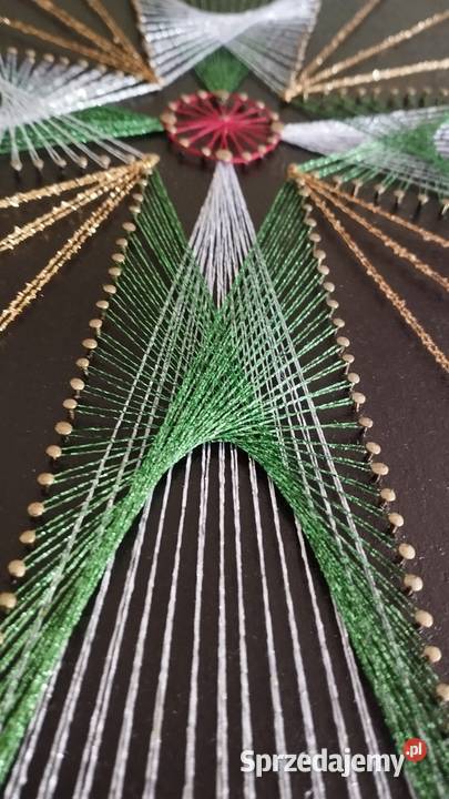 Obraz wykonany w technice string art Zabrze