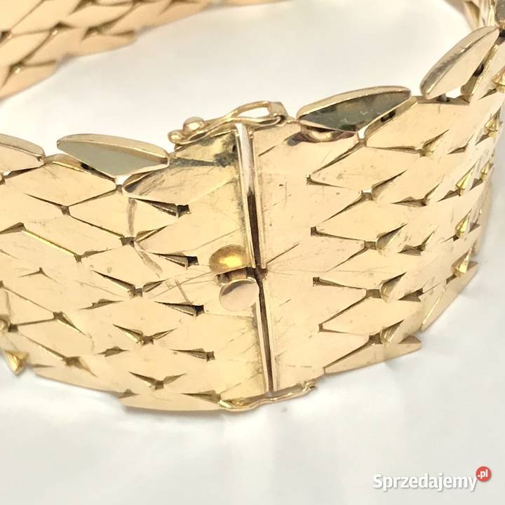 Złota BRANSOLETKA damska 18K półsztywna CUDOWNA mazowieckie Warszawa