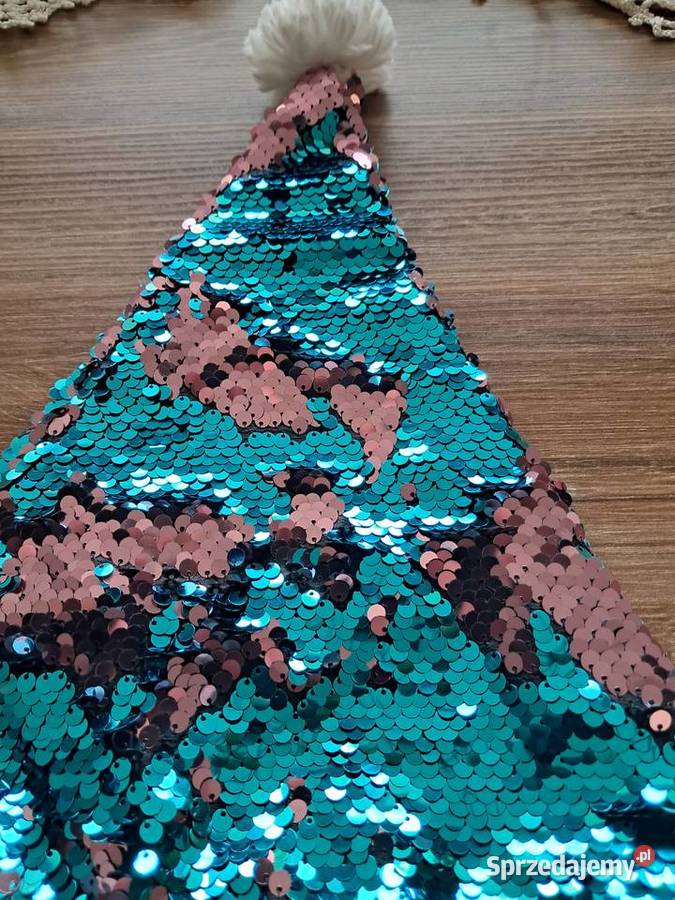 czapka Mikołaja z odwracalnymi cekinami stan Rozmiar 158 Sandomierz