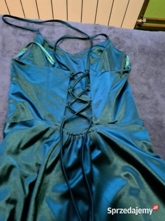 Przepiękna zjawiskowa szmaragdowa sukienka MAXI Chlebna