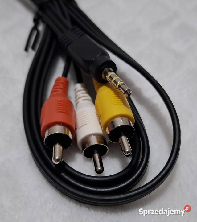 Kabel Mini Jack 35mm 3 x RCA Cinch czarny 15m Czeladź