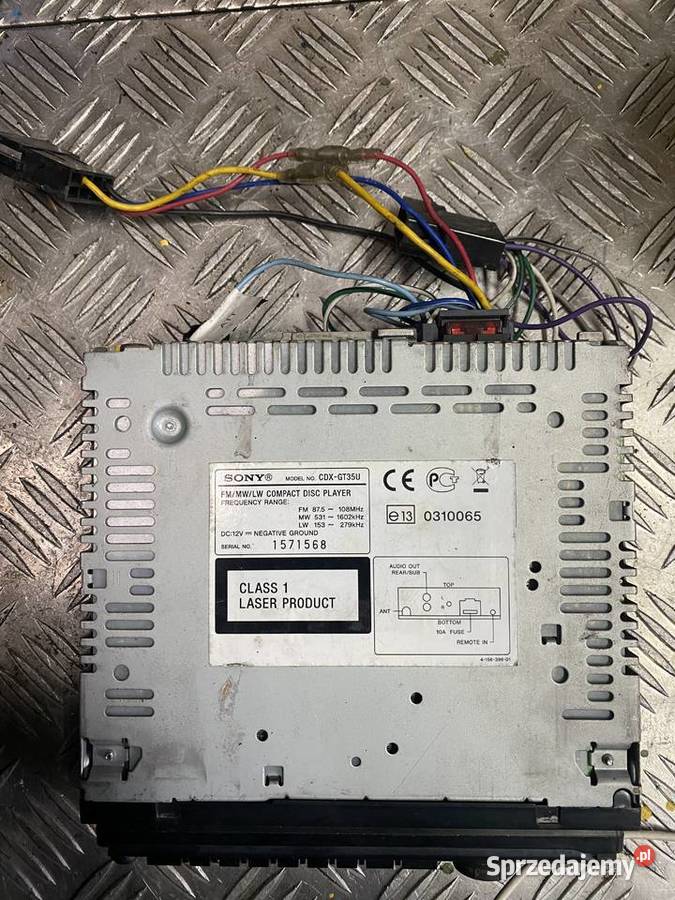 Radioodtwarzacz Samochodowy SONY CDXGT35U USB Motoryzacja