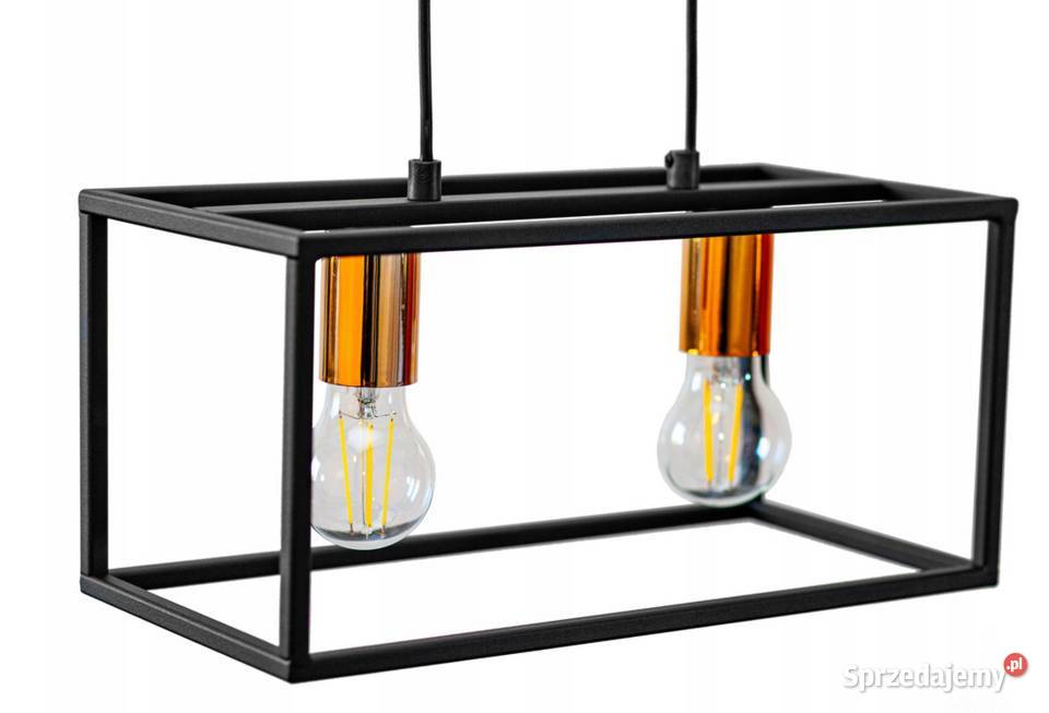 LAMPA SUFITOWA PLAFON ŻYRANDOL LOFT Czarna Choroszcz