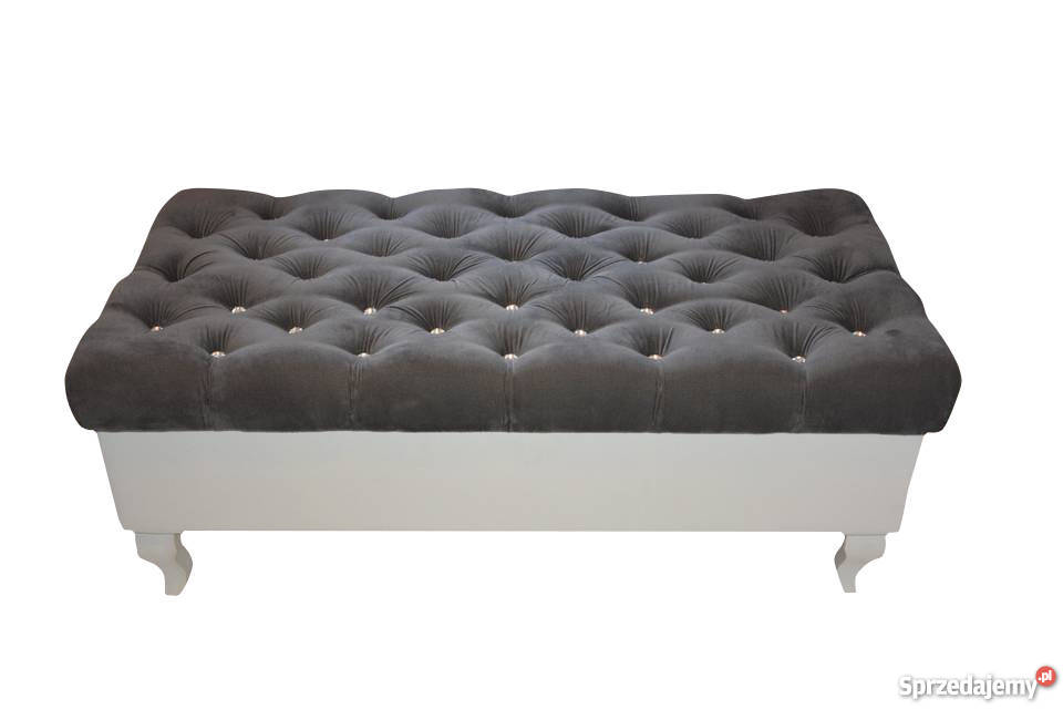 Duża pikowana kryształkami Pufa 120x60 gięte sprzedam