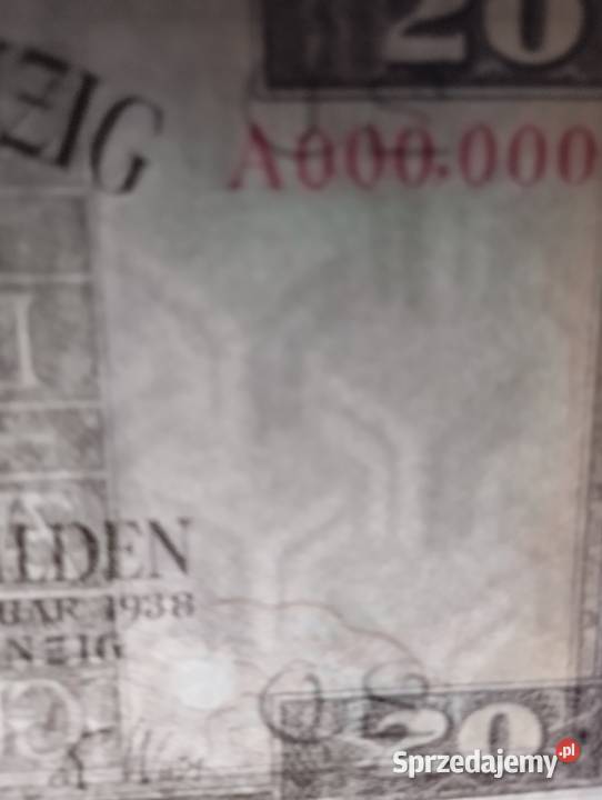 WOLNE MIASTO GDAŃSK 20 gulden 1938 UNC seria podlaskie Białystok