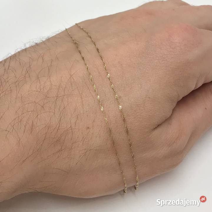 Złoty ŁAŃCUSZEK NASZYJNIK damski 18K splot złote mazowieckie Warszawa