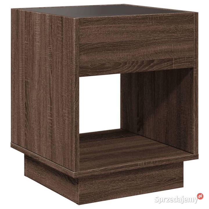 Stolik nocny z LED Infinity brązowy dąb 40x40x50 Warszawa sprzedam