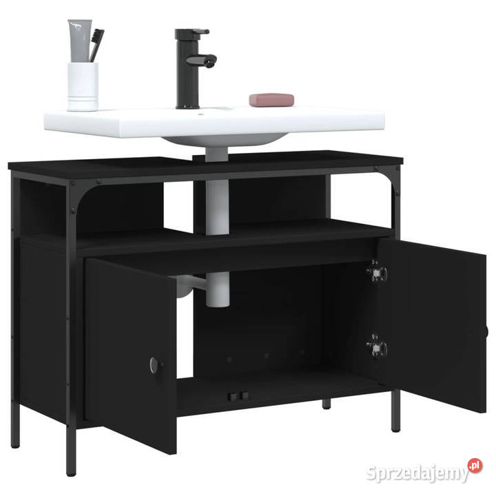 Szafka pod umywalkę czarna 80x30x60 WM842441 Warszawa