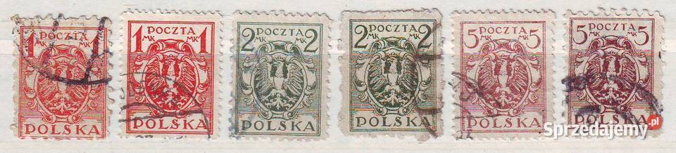 Zn PMW Fi 114 I a b 5a b 8a b kas 1920 Filatelistyka Gliwice sprzedam