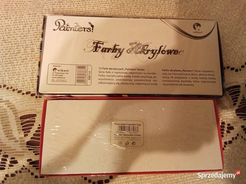 Farby akrylowe w tubkach i wodne mazowieckie Warszawa