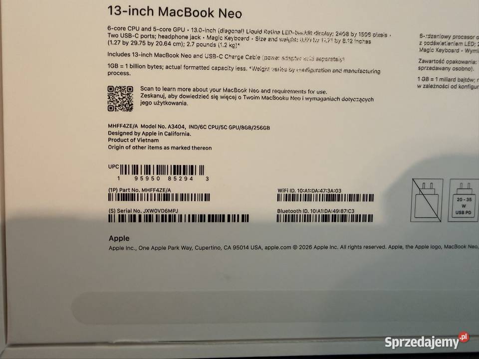 Sprzedam zestaw Apple Apple / iPhone zachodniopomorskie Szczecin